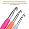 Crochet Hooks Set,14 PCS 2mm(B)-10mm(N) Ergonomic Soft Grip Handles Yarn Knitting Needles Kit with Case for Arthritic Hands, Extra Long  Knit Needles, Best Gift for Women